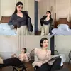 Suéter con cuello polo, top de punto ajustado y estilizado para mujer, nuevo estilo otoño e invierno, prenda base, top de punto puro y deseable, de manga larga para mujer