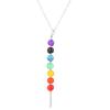 Collar colgante de piedra colorida para mujer de alto sentido primavera y verano DIY con cuentas cadena clavicular Europa y Estados Unidos joyería transfronteriza al por mayor