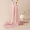 Bufanda de Seda Pintada a Mano con Color Degradado para Mujer, Chal de Color Sólido a la Moda para Salidas, Estilo Delgado de Verano para Sesiones de Fotos