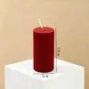 Francês Vintage vinho tinto Cilíndrico Aromaterapia Vela Nicho High-end Vela Romântica Cerimônia de Casamento Casa Castiçal Ornamentos