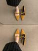 Zapatos Mary Jane de Gamuza Estilo Retro Francés para la Noche 2025 Estilo Nuevo Primavera y Otoño Estilo Pequeño Aroma Versátiles Zapatos de Punta Fina para Mujer