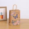 Bolsa de papel kraft, bolsa de regalo vintage, bolsa de embalaje creativa, bolso de mariposa liso, bolsa de papel de regalo