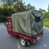 Pequeno caminhão polia correia espessada dobrável toldo abrigo de chuva micro-retrátil triciclo elétrico caminhão galpão motocicleta