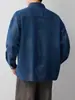 Chaqueta vaquera Mokamke para hombre, estilo casual urbano, con bloques de color, nuevo estilo con doble bolsillo de parche, chaqueta para hombre 81728