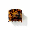 Pinza para el pelo de acetato con estampado de leopardo y rayas de estrellas estilo europeo, diseño de nicho, pinza de tiburón con estampado, pinza cuadrada de moda versátil