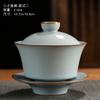 Tigela com Tampa Ruyao Sancai Tigela Única para Matcha Retro Chinês Padrão Rachado Adequado para Conjunto de Chá Gongfu Tigela Cerâmica para Servir Chá em Casa