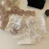 Onda Coração de Primavera ~ Calcinha de Cetim Desejo Puro Feminina Cintura Baixa Renda Sexy Algodão Macio Bolsa de Quadril Calcinha de Menina