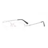 Danyang Gafas Nuevo Negocio Montura Media Montura Grande para Hombre Montura de Metal Montura de Gafas de Titanio Ultra Ligero de Memoria