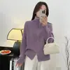 Tops Casuales para Mujer 2025 Nuevo Estilo Popular Otoño e Invierno Suéter Cardigan con Cremallera Top de Punto Pequeño Holgado