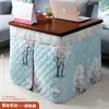 Mesa de Fuego para Uso Doméstico, Cuadrada, Plegable, Mesa Calefactora, Parrilla de Fuego, Mesa de Comedor de 80 cm Color Té, Mesa de Bambú, Mesa de Café para Sala de Estar