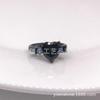 Anillo de Compromiso con Forma de Corazón Estilo Nuevo Europeo y Americano Joyería Deseo Anillo Negro con Diamantes Exquisito Anillo para Mujer