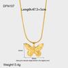 Collar con Colgante de Mariposa Transfronterizo de Acero Inoxidable Chapado en Oro de 18K Cadena Impermeable para Suéter Joyería de Nicho de Alta Gama al por Mayor para Mujeres
