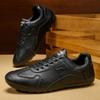 Zapatos de Hombre 2026 Primavera Nuevo Estilo Hombres Exterior Cuero Impermeable Retro Suela Blanda Cómodos Versátiles Retro Casual Tendencia Zapatos