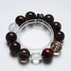 [Vida Eterna] Pulsera de Cristal Blanco Natural para Mujer La Más Fácil de Combinar Pulsera de Ojo de Tigre Rojo Flor Roja Pegamento Color Sangre de Buey Venta al por Mayor