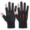 Novas Luvas de Proteção Solar Masculinas de Verão Duas Dedos Livres Seda de Gelo Finas Anti-UV Antiderrapantes para Ciclismo Mensageiro Motociclista