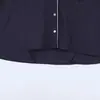 Roupas Femininas Transfronteiriças do Aliexpress 2026 Moda Europeia e Americana Decoração de Acabamento Color-Blocking Camisa de Mistura de Linho para Mulheres F612423