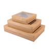 Salida de Otoño Caja de Picnic de Papel Kraft para Exteriores Caja Gruesa para Barbacoa Caja Ligera para Sushi Salida de Campamento Caja Desechable para Almuerzo
