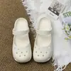 Sapatos Mary Jane Femininos Sapatilhas Femininas Sandálias Femininas Crocs Chinelos Femininos para Exterior Sapatos de Praia Chinelos de Casa Femininos