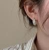 Pendientes de Trigo Creativos Únicos de Zirconia Hebilla para la Oreja Diseño Exquisito de Lujo Ligero Moda de Alto Sentido Pendientes para el Trabajo Joyería para la Oreja al por Mayor