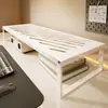 Soporte para laptop, elevador multifuncional para monitor de escritorio, blanco, con diseño hueco, altura y ancho ajustables, adecuado para laptops de gaming