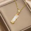 Moderna Cadena de Clavícula de Acero de Titanio Acero Inoxidable Exquisita Cola de Pez Incrustada de Diamantes Collar Tiktok Corona de Cacahuete Zircón Cadena de Cereza