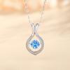 Collar elegante de gota de agua de plata esterlina s925 para mujer, temperamento japonés y coreano, cadena de clavícula de cola de pez con circonita, regalo festivo TikTok