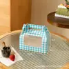 Caja de embalaje para rollo de pastel portátil transparente rollo suizo rollo toalla rollo completo medio rollo pieza de corte caja de embalaje para pastel de varias capas