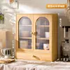 Gabinete de vino lateral para comedor estilo crema, gabinete de pared para el hogar, gabinete lateral para TV de sala de estar, gabinete de exhibición y almacenamiento, gabinete de almacenamiento estrecho
