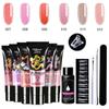 Set de pegamento para extensión de uñas de cristal para manicura de 7 piezas transfronterizo, herramientas para manicura de cabello lacio listas de fábrica