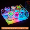 Estante de vino con barra luminosa, estante para copas, soporte para copas de licores, soporte para copas de servicio individual, estante creativo para cócteles luminosos