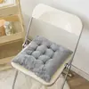Almofada de assento de inverno, assento para cadeira, almofada para bumbum, banquinho espesso de veludo de leite para estudante, banquinho de professor, banquinho de pelúcia, almofada de assento antiderrapante