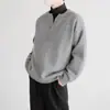 Suéter de Cuello V de Capa Base Calentadora Directo de Fábrica Tacto de Alta Gama Invierno para Hombre Estilo Coreano Holgado Informal Jersey de Punto