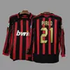 Jersey Retro Manga Larga Uniforme de Fútbol Beckham Zidane Messi C Ronaldo Jersey Clásico