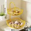 Suporte para Cebolinha, Gengibre e Alho de Cozinha Prateleira de Armazenamento de Vegetais para Bancada de Casa Artefato de Armazenamento de Alho e Gengibre Multicamadas Sem Instalação