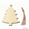 Enfeites de Natal, decoração de casa, artesanato em madeira, peças de madeira criativas, acessórios e adereços de árvore de Natal DIY pintados à mão