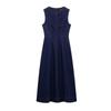 Vestido midi vaquero sencillo sin mangas, de estilo europeo y americano, de la marca independiente AliExpress.