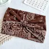 Diadema Retro Americana con Estampado de Anacardo y Diseño de Nudo de Orejas de Conejo, Alta Elasticidad, Antideslizante, Versátil para Deportes y Fitness
