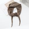 Bufanda triangular de punto de lana nueva de otoño e invierno para mujer, chal exterior cálido y decorativo de color sólido Dongdaemun coreano