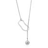 Collar de Cadena para Clavícula de Acero de Titanio con Bola, Estilo Minimalista de Nicho Ins Coreano y Japonés para Mujer, Diseño de Moda y Elegante, Chapado en Oro de 18 Quilates
