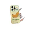 Adecuado para funda de teléfono Apple 17PROMAX, pegatina 3D de fruta de verano plátano coco, funda anticaídas iPhone18 14