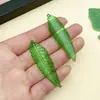 Hoja de Arce Perforada Simulada Chapada en Color Hoja Verde Hoja de Uva Acrílico Transparente Accesorios Pulsera Decorativa DIY Hecha a Mano Cuentas