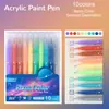 Bia Pluma Acrílica Pluma de Gel Colorida Gran Capacidad Morandi Colorido Protección Ocular Estudiante Pintura Manual de Bocetos Set Apilable