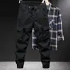 Estilo 2025 Calças Cargo Casuais Jovens Tendência Cor Sólida Masculino Primavera e Outono Marca de Moda Calças Longas Duráveis Jogger Ins
