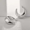 Pendientes de Luna Huecos Chapados en Cobre de Oro de 22 Quilates Moda Transfronteriza Europea y Americana Lujo Accesible Pendientes Elegantes Exagerados con Estilo