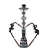 Fábrica Transfronteriza Hookah Árabe Mediana Doble Tubo Bola Giratoria Juego Completo de Accesorios para Hookah Shisha Lujo Vidrio