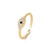 Anel Olho do Diabo em Prata de Lei S925 Comércio Exterior Olhos Azuis Ornamentos de Prata ins Anel Étnico Turco de Prata