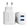 Cargador Multipuerto para Teléfono Móvil Pequeño de Sarga 2USB 5V2A Enchufe de Pared Adaptador de Corriente de 12W Cabezal de Carga al por Mayor