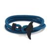 Pulsera Trenzada de Cuerda Estilo Ancla Cola de Ballena Serie Océano Línea Milán para Pareja Pulsera Hecha a Mano para Hombres y Mujeres