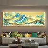 Nova Pintura de Paisagem Estilo Chinês para Decoração de Sala de Estar, Sala de Chá com Luzes, Pintura de Parede Pendurada, Parede de Fundo de Sofá, Mural Luminoso