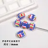Corazón Slash Lindo Colorido Cuentas Pintadas a Mano Joyería Hecha a Mano DIY Collar Hecho a Mano Pulsera de Cuentas Cadena para Teléfono Móvil Cuentas Sueltas
